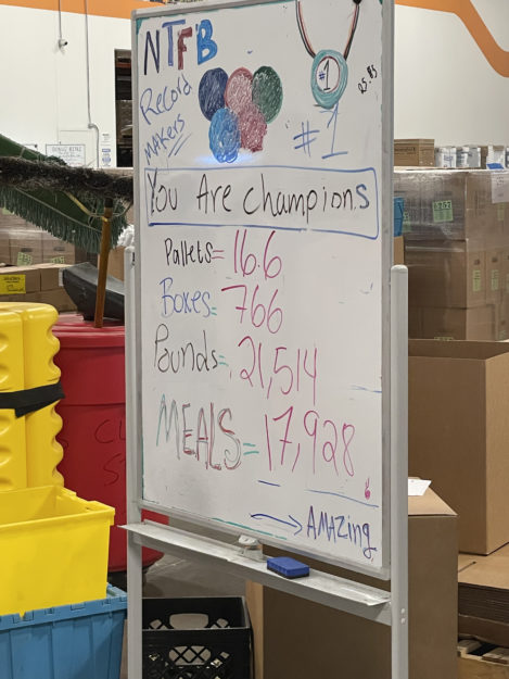 Volunteering at the North Texas Food Bank